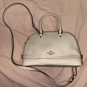 Coach White Top Handle/Crossbody Convertible